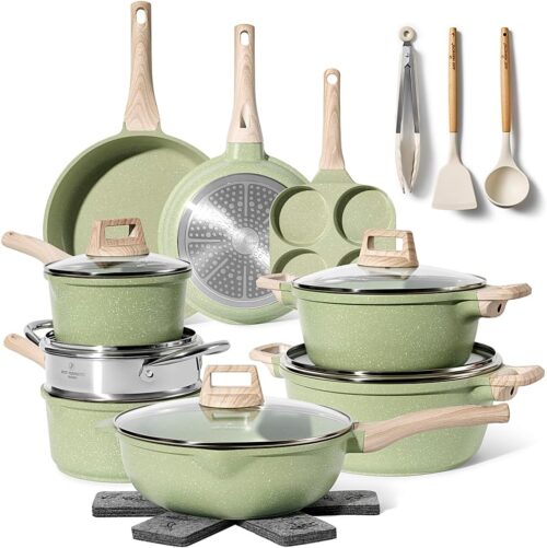 JUST PERFECTO Batterie de cuisine induction Set de casseroles avec couvercle - Casserole tout feux - poele anti adhesive - poele san