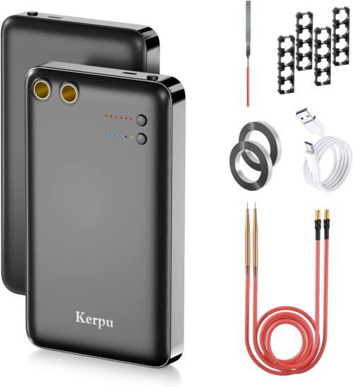 Machine a souder par point,Kerpu 5000mah 11 Grades supporte le mode AutoManuel avec 5M Feuille de Nickel,support de batterie