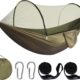 USHOP Hamac de Camping,Hamac d'exterieur avec moustiquaire,Hamacs de Voyage Ultra-Leger 260 140 cm,Nylon de Parachute Respirant a