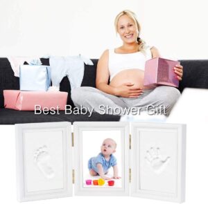 Cadre empreinte main bébé Newlemo - kit 3 parties blanc