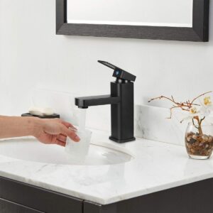 Mitigeur lavabo noir en alliage 2 tuyaux eau chaude/froide