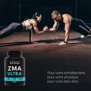 Bandini ZMA Gelules Supplement de Zinc, Magnesium et Vitamine B6, Energie, Recuperation et Masse Musculaire, Reduit la fatigue et