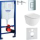 Grohe Rapid SL WC Wall Unit with Actuator Plate Lavita Wall Toilet without Flush System Toilet Seat with Soft-Close Soft-Close M