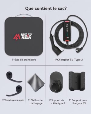 Chargeur Type 2 3,6 kW MCEVKELN – câble 8 m, 6-16A
