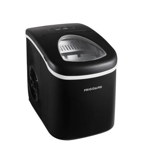 FRIGIDAIRE EFIC101-BLACK Ice Maker for Countertop, 26 lbs, Adjustable Size, Portable Ice Maker for HomeKitchenOfficeBar - Black