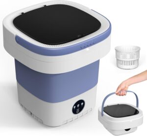 Mini Machine a Laver,12L Machine a Laver Portable,Mise a Jour Mini Lave Linge avec 3 Modes de Nettoyage en Profondeur Panier D'ess