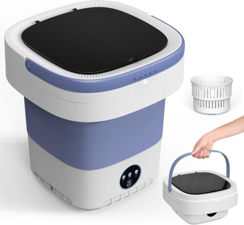 Mini Machine a Laver,12L Machine a Laver Portable,Mise a Jour Mini Lave Linge avec 3 Modes de Nettoyage en Profondeur Panier D'ess