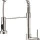 FORIOUS Robinet Cuisine, Mitigeur Cuisine Avec Douchette Pivotant a 360 d'Evier a Arc Eleve Pulverisateur Escamotable 2 Modes, Acie
