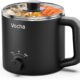 Vocha Multicuiseur Electrique, petite marmite electrique en acier inoxydable 1,6 L, hot pot electrique portable pour chambre d'etudi