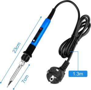 WinGluge Fer a Souder Etain de Precision, Kit de Soudure 80W Temperature Reglable 180-480C Visible, 5 Pointes de Rechange et Suppor