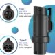 Adaptateur Type2 vers Type1 EVPEIWE - clip anti-vol 1632A