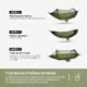 BTRWOR Hamac d'exterieur avec moustiquaire Hamac de Voyage en Nylon Charge maximale de 300 kg 260 x 140 cm Accessoires de Ca