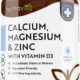 Calcium, magnesium, zinc enrichi en vitamine D3 - Supplement de haute resistance 365 comprimes vegetariens Offre de 6 mois Fab