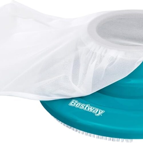 AquaSunctionTM Leaf Vacuum, 37.5 cm, Mesh Debris Bag, 8 High Pressure Jets, 4 Multi-Directional Wheels, 3 Brushes