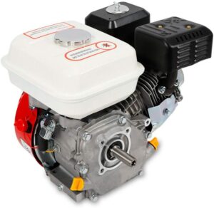 7,5 CV Moteur a essence,Moteur a kart industriel 4 Temps,1 Cylindre,3600 trmin (Noir et blanc)