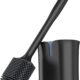 61pUew6CAkL._AC_SL1500_.jpg MR.SIGA Toilet Brush, Silicone Toilet Brush with Stand, Wall or Floor Mount, Hanging Toilet Brush for Bathroom, Black