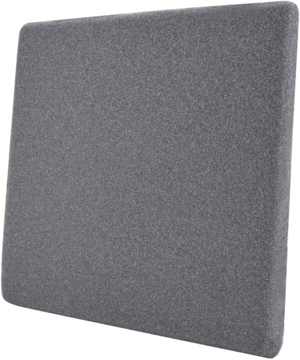 Amazon Basics Coussin de siege en mousse a memoire de forme Gris Carre, 38 x 38 x 3.16 cm