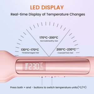 61pqjvv5aXL._AC_SL1500_.jpg Faszin Lisseur Cheveux Plaque Large 42mm Professionnel, Plaques en Titane avec Ions Negatifs, Chauffage Rapide en 30s, Affichage Tem