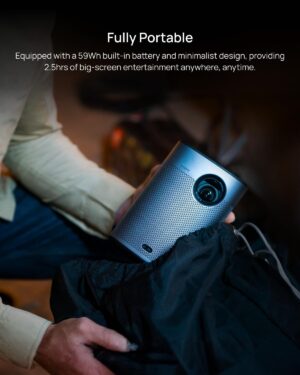 61prIGm-fLL._AC_SL1500_.jpg XGIMI Halo Mini Portable Projector 1080p, 700 Lumens ISO Full HD WiFi Video Projector, Android TV 10.0, Built-in Harman Kardon Spea