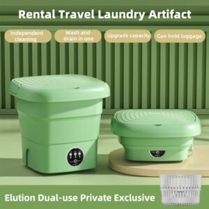 4.5L Machine a Laver Portable,Mini Machine a Laver Pliable, Linge Pliable avec Panier de Vidange, 3 Modes De Nettoyage,pour Sous-vet