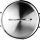 IBILI - Faitout avec couvercle inox Ebbe 22 cm, acier inoxydable 1810, compatible induction