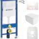 Lavita Duofix Complete Flush Set with lavita Dalia White Rimless Cistern Toilet Seat with Soft-Close Mechanism Delta 25 Control