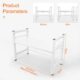 Quuylin 2 Niveaux Support de Four a Micro-Ondes Extensible,avec 6 Crochets,Extensible de 40 a 64 cm,Convient aux etageres de Cuisine