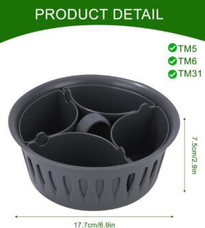Cuiseur a Œufs et Moule a Œufs Poches, Accessoire compatible pour Thermomix TM6, TM7, TM31, Sans BPA, Pour 4 Oeufs Poches 6 Œufs C