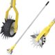 YEELOR Adjustable Length Rotary Edger Trimmer Stainless Steel Lawn Tool for Manual Edging Rotary Edging for Sidewalks Gardens Drivew