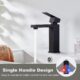 61rJTPB22JL._AC_SL1500_.jpg ARCORA Robinet de Lavabo Pour Salle de Bain Carree Mitigeur a Levier Unique en Acier Inoxydable de 195MM avec Tuyaux d'eau Froide et