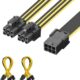 61rUVsmVp2L._AC_SL1001_.jpg JD 2 Packs 6 Pin Female to 2X 6 Pin Male PCI Express (PCIe) Graphics Video Power Card Cable, 20cm