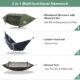 Night Cat Hamac Tente avec Moustiquaire Impermeable a l'eau pour 1 Personne Randonnee Camping dans Jardin Arriere-Cour Sauvage Vert