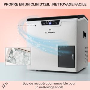 Machine à glaçons Klarstein 3 L, 20 kg, autonettoyante