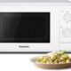 Panasonic NN-E20JWMEPG Four a Micro-Ondes avec Plateau Tournant en Verre, 20L, 800W, Decongelation, 5 Niveaux de Puissance, Minuteri