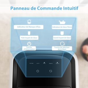 Machine à glaçons GOPLUS 15 kg/24h, 2 tailles, blanc