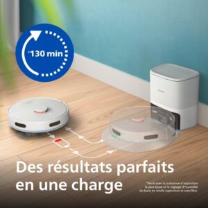 Philips Aspirateur Robot Serie 2000 - Aspiration de 2700 Pa, Navigation Laser, Application Homerun, Station de vidage Automatique, A