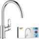 Robinet de cuisine GROHE Start Flow Supersteel, bec U 360°
