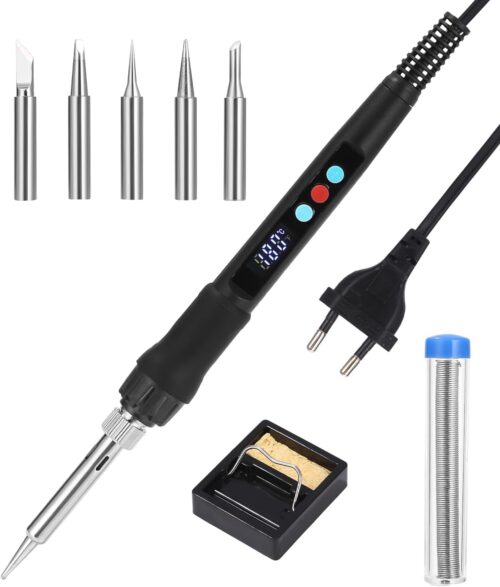 Zawaer Fer a Souder,100W Kit de Fer a Soudure,Visible Fer a Souder Electrique,Fer a Souder Etain de Precision,Temperature Reglable 1