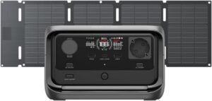 EcoFlow Station electrique portable RIVER 3 Plus avec panneau solaire 45W, batterie LFP 286Wh, sortie 1200W, autonomie 16 heures pou