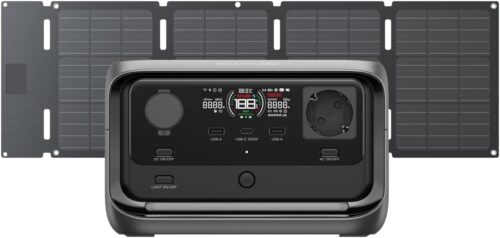 EcoFlow Station electrique portable RIVER 3 Plus avec panneau solaire 45W, batterie LFP 286Wh, sortie 1200W, autonomie 16 heures pou