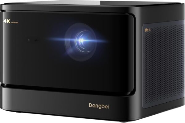 4K Video Projector 3D Blu-ray 2450 ISO Lumens Dangbei DBOX02 GTVNetflix Home Theater, 2 x 12W Speaker, HDR10, WiFi 6 Bluetooth