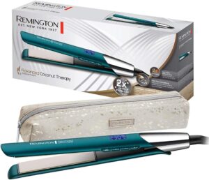 Lisseur cheveux Remington - Céramique, soin noix de coco