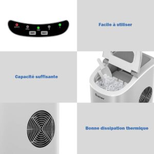 Machine à glaçons GOPLUS 12 kg/24 h, réservoir 2,2 L