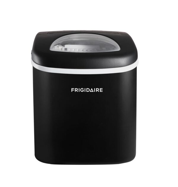 FRIGIDAIRE EFIC101-BLACK Ice Maker for Countertop, 26 lbs, Adjustable Size, Portable Ice Maker for HomeKitchenOfficeBar - Black