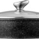 61uDiDhRwKL._AC_SL1500_.jpg Pradel Excellence - PCUI001016 - Mijoteuse Fonte d'Aluminium Premium Ø28cm, Couvercle Verre - Revetement Anti-Adhesif Facon Pierre -