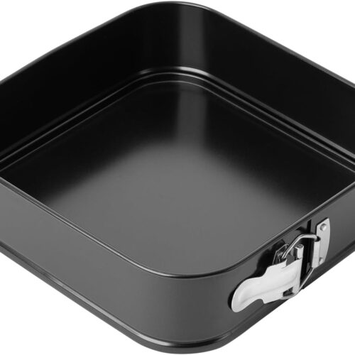 Florina Moule a Gateau Carre (26 x 26 cm) I Moule MERINGO avec Fermeture a Levier I Revetement Antiadhesif I Moule en Acier au Carbo