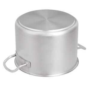 Amazon Basics Marmite avec couvercle Acier inoxydable avec revetement aluminium 9.5 litres, Argente (Anciennement marque AmazonComme