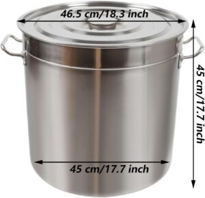 Marmite inox 70L Begoniape induction Ø45 poignées couvercle