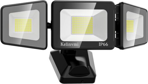 kelinvmi Projecteur LED d'exterieur 120 W 12000 lm Lumiere de securite LED haute luminosite 4500 K Lumiere blanche chaude avec IP66