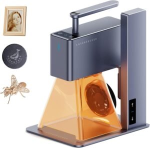 LaserPecker LP2 Graveur Laser 5W Mini Machine de d'Artisanat Portable de Laser a Diode Bleue 450nm Machine avec Housse de Protection